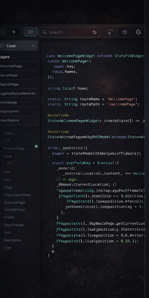 Vista professionale del codice e della UI del progetto Wall4Ever