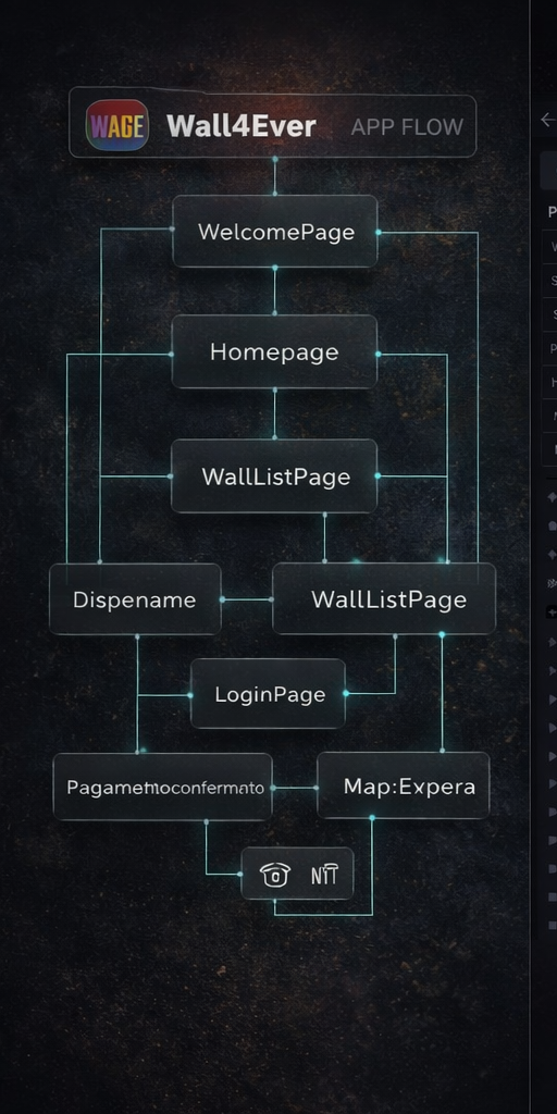 Diagramma di flusso professionale del progetto Wall4Ever